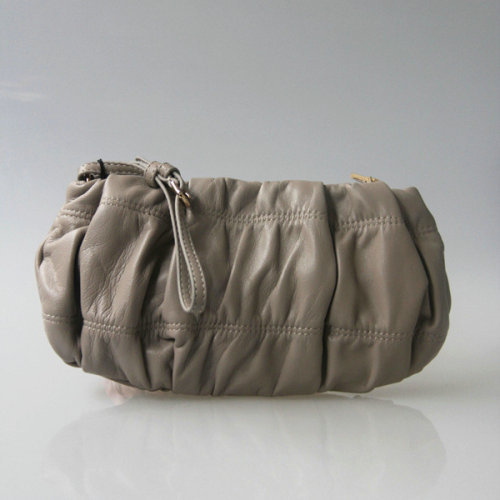 2014 Prada Gaufre Leather Evening Shoulder Bag BT0802 Grey for sale